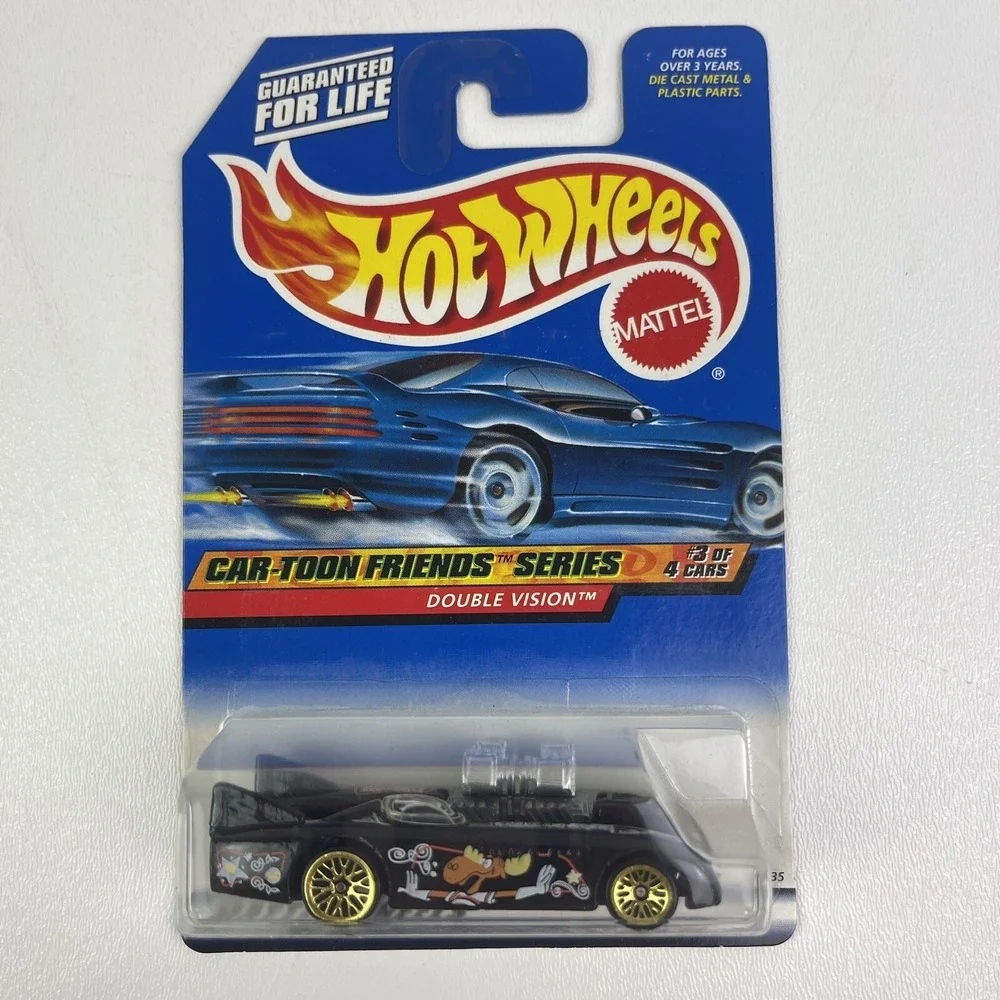 1999 Hot Wheels Car Toon Friends Series Double Vision BullWinkle Black 987